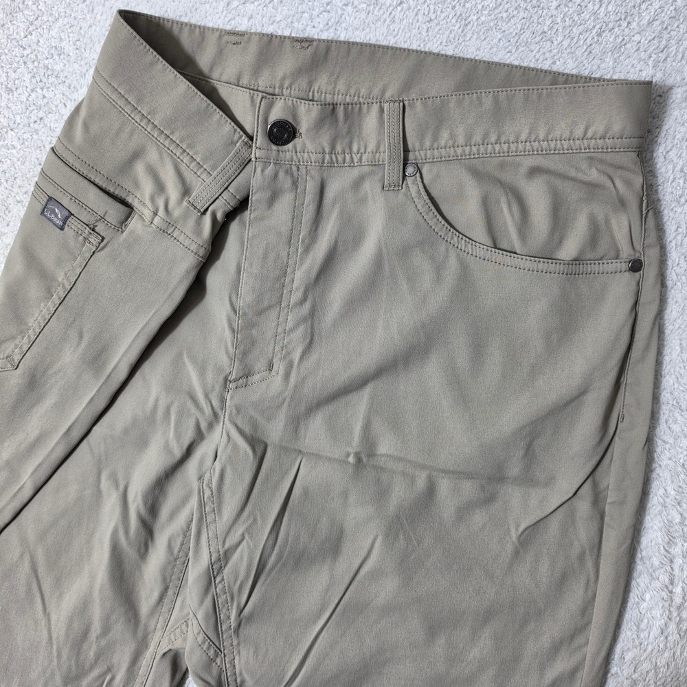 L.L.Bean Cresta Hiking Pants Mens 40/30 Khaki Stretch Lightweight Trail 513196